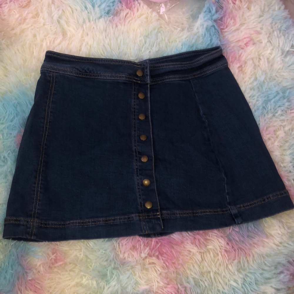 Free people button down skirt